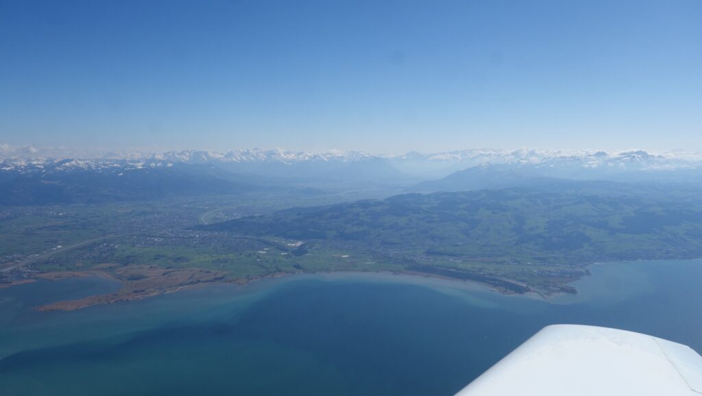 view to the border between Austria and Switzerland