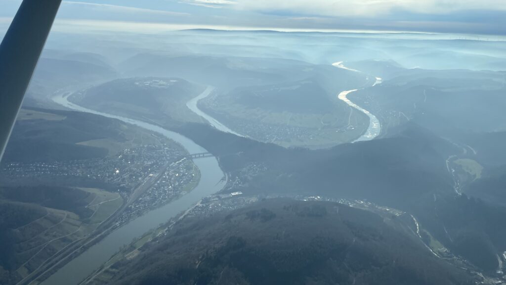 mistory keeping landscape nearby the mosel river region in Germanys west