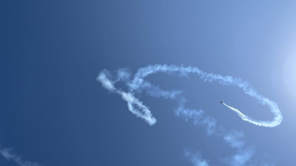 aerobatics at airshow 'Flugplatzkerb' at airfield Gelnhausen