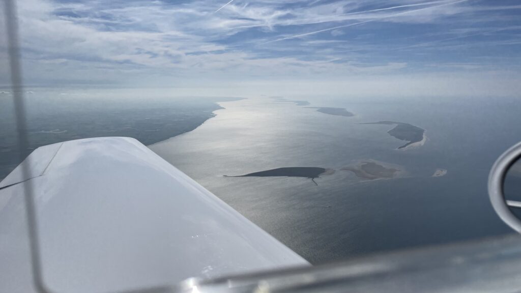 view to the 'ostfrisischen Inseln', the German islands in the west of the coast line of the northern sea