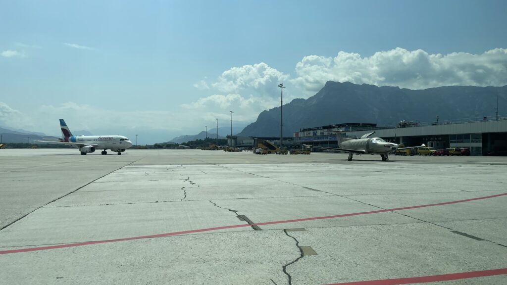 apron at 'International airport - Wolfgang Amadeus Mozart - Salzburg'